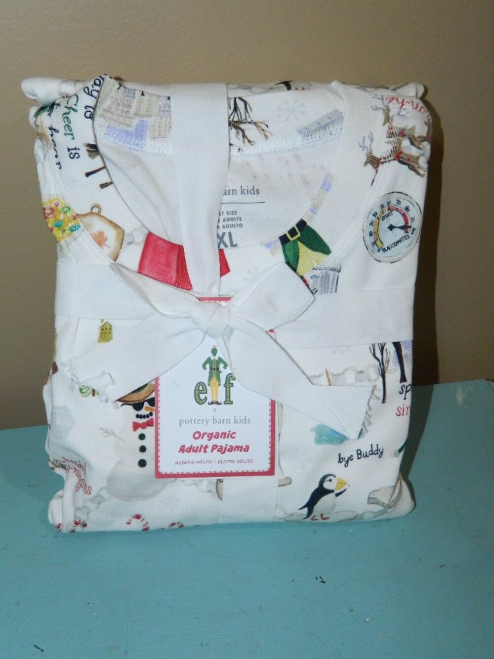Pottery Barn Kids X Buddy the Elf Movie Adult Pajama Set Snug Fit XL
